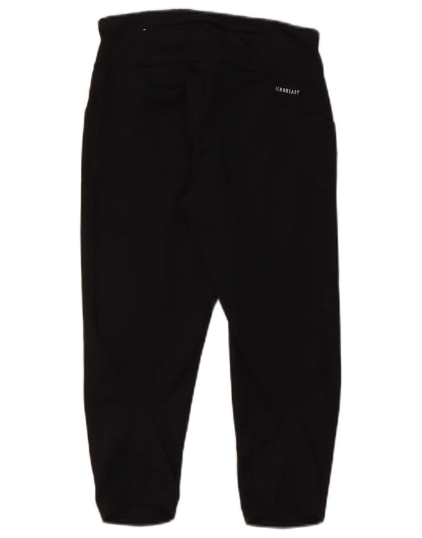 Adidas Mujer Aeroready Capri Leggings UK 8/10 Pequeño Negro Poliéster