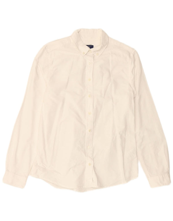 GANT Camisa para mujer UK 42 Mediana Algodón blanco