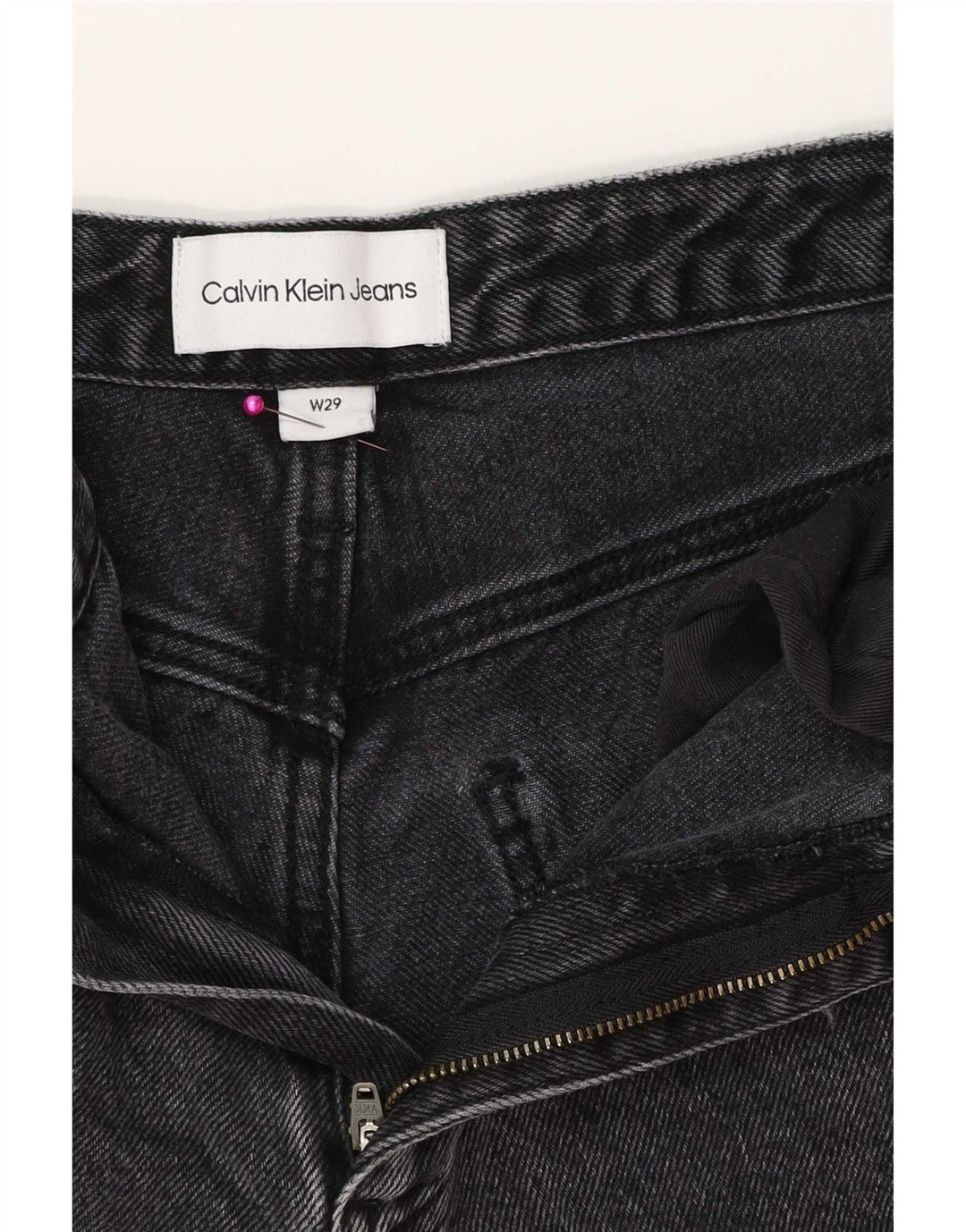 Vaqueros rectos Calvin Klein para mujer W29 L31 Gris
