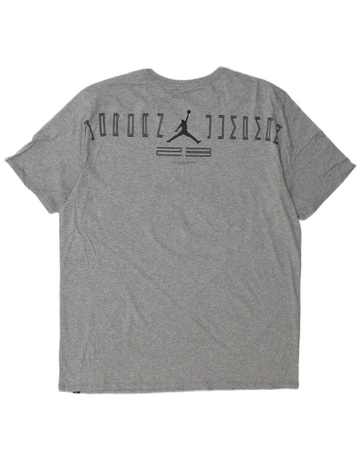 Jordan - Camiseta gráfica para hombre, talla XL, algodón gris