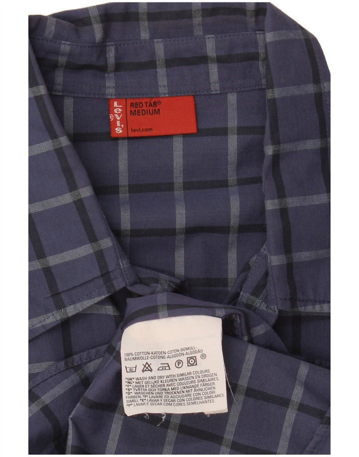 Camisa Levi's Hombre Algodón Azul Marino Mediano A Cuadros