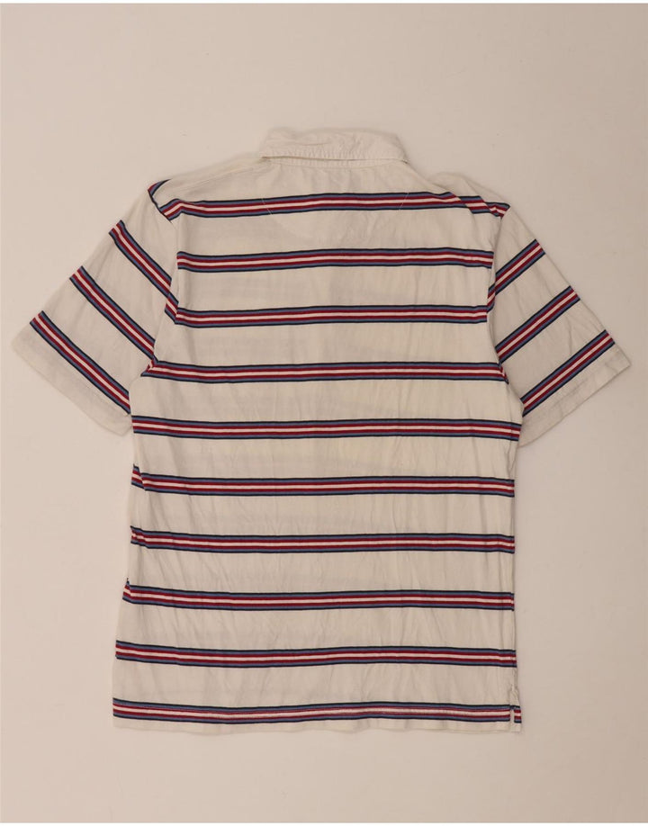 Polo Vans Hombre De Algodón A Rayas Blanco Mediano