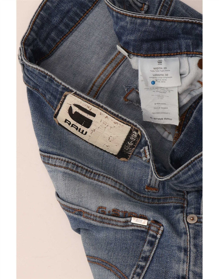 Vaqueros pitillo para hombre G-Star W29 L30 Poliéster azul