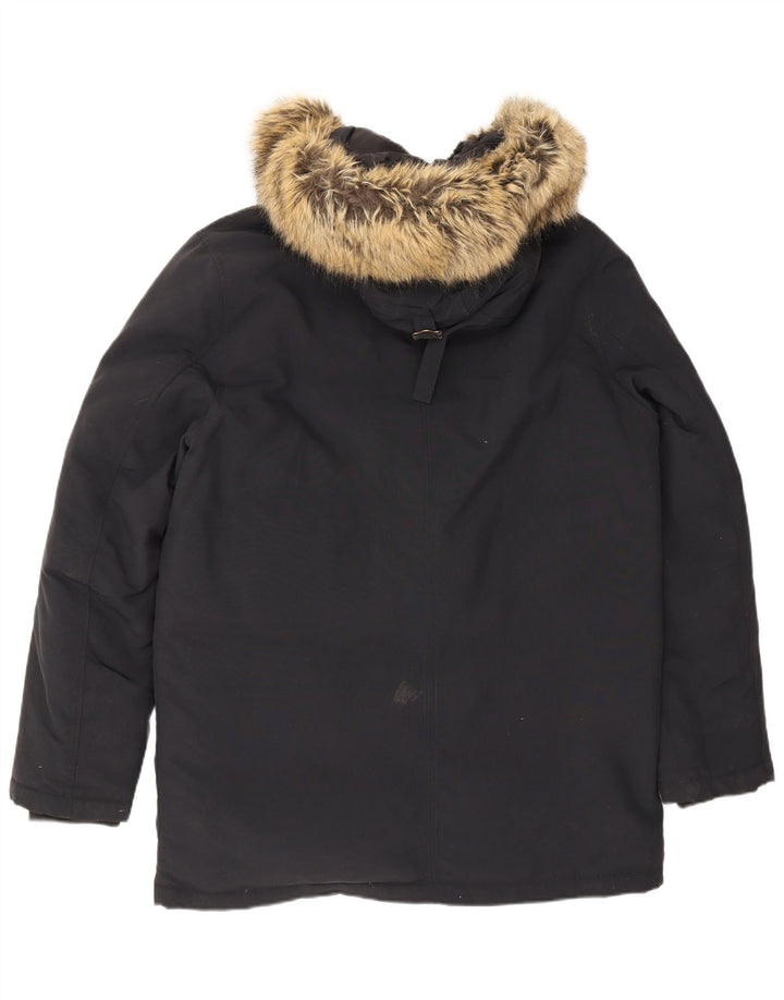 Jack Wills Chaqueta parka con capucha para hombre UK 40 Large Azul marino