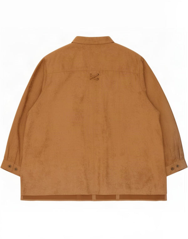 Ulla Popken Blusa tipo sobrecamisa holgada para mujer UK 32/34 6XL Beige