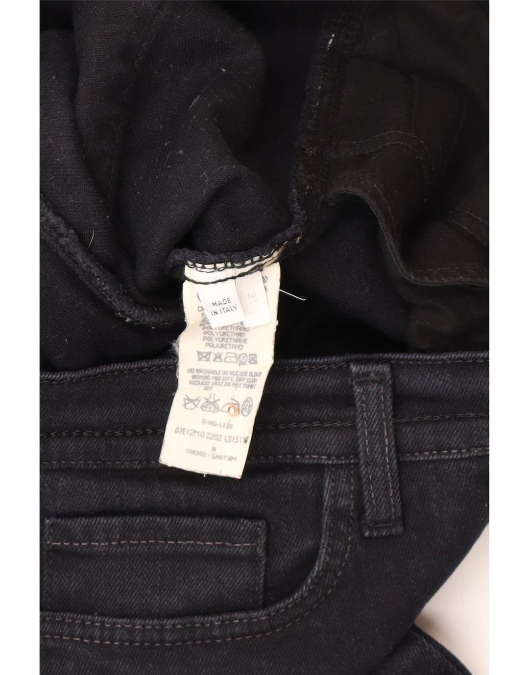 ICEBERG Vaqueros rectos de cintura baja para mujer W31 L30 Algodón azul marino