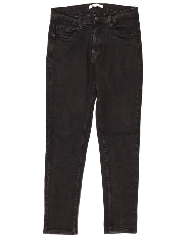 Zara Mens Slim Jeans EU 44 Grande W34 L30 Algodón Negro
