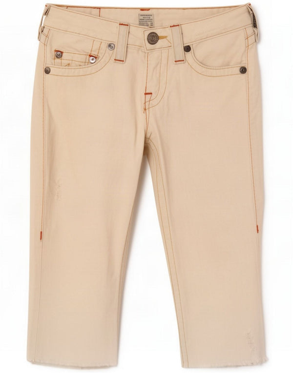 True Religion Bermudas De Mezclilla Con Gráfico Para Mujer Small W27 Off White