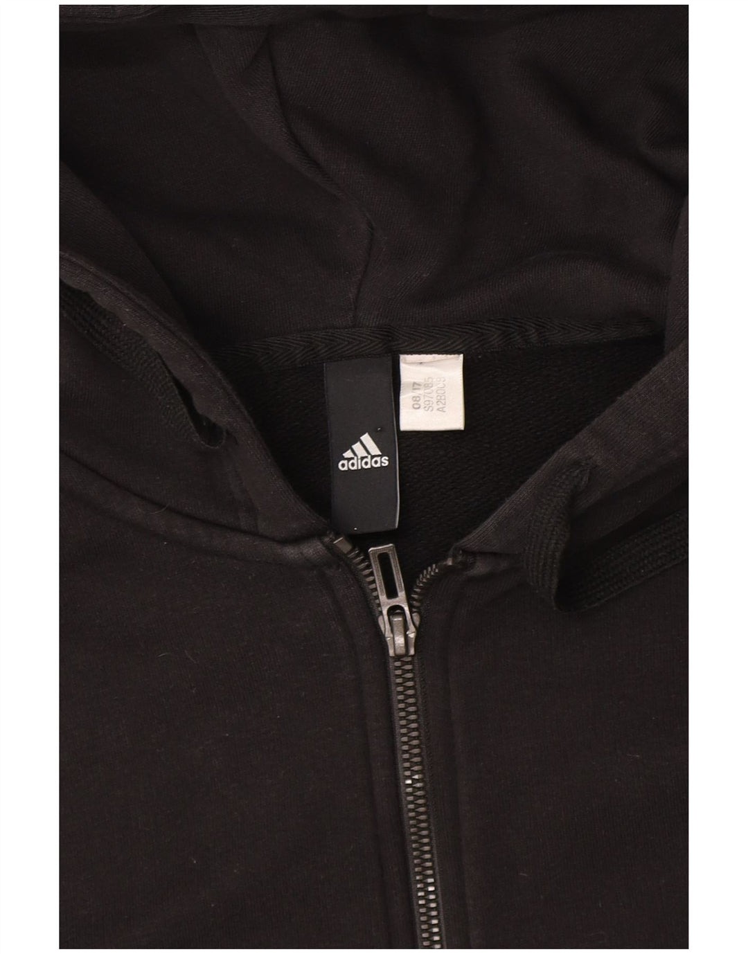 Adidas - Sudadera con capucha para mujer con cremallera, talla 40, talla M, color negro