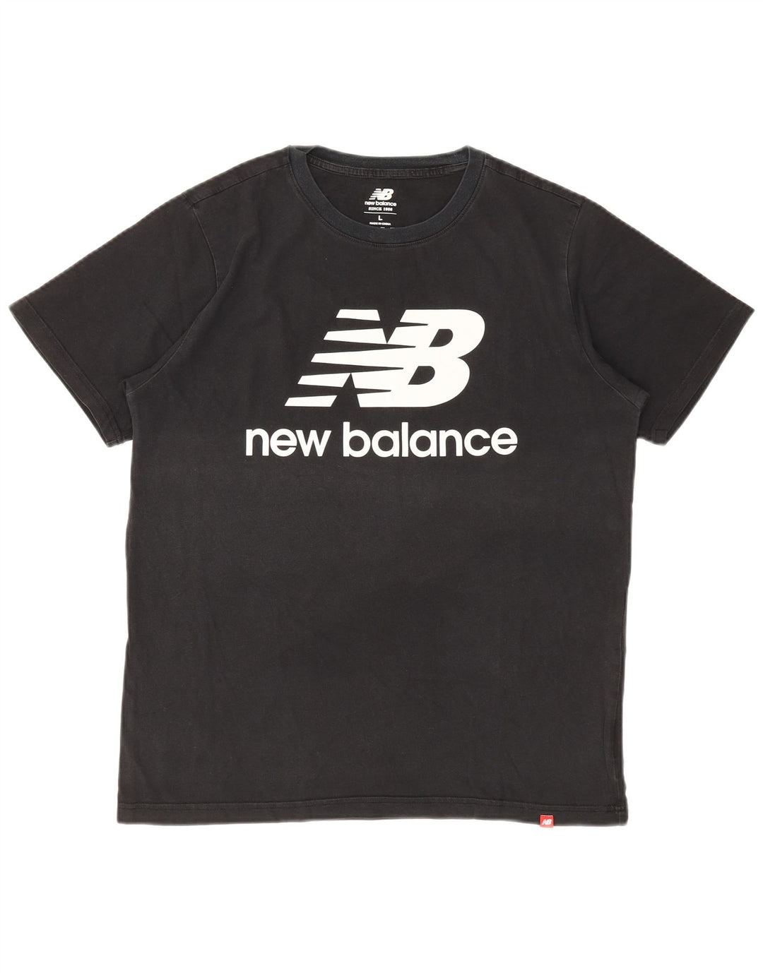 NEW BALANCE Camiseta gráfica para hombre Top grande negro