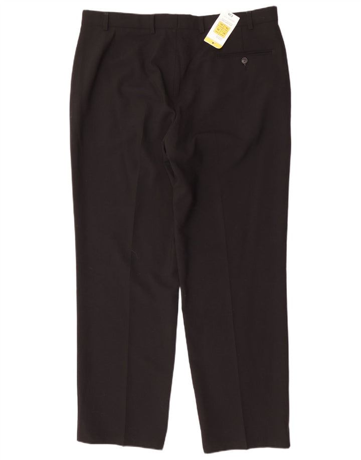 Marks & Spencer Pantalón chino recto para hombre W38 L31 Poliéster negro
