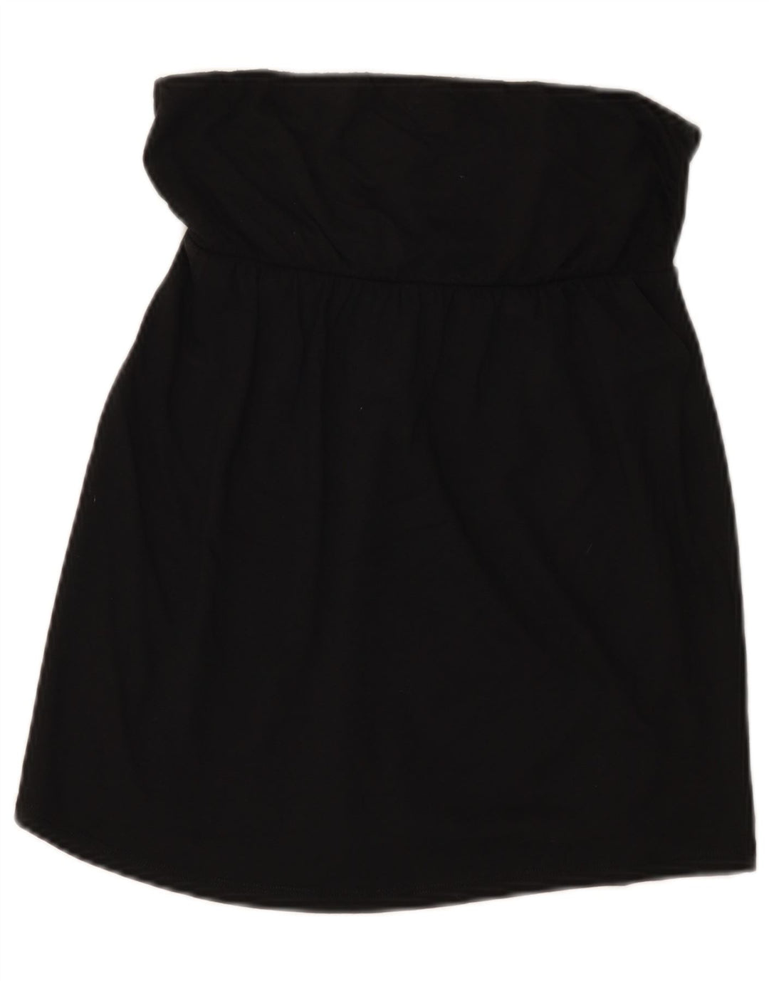 Benetton Top Corto Sin Tirantes Mujer UK 8 Small Negro