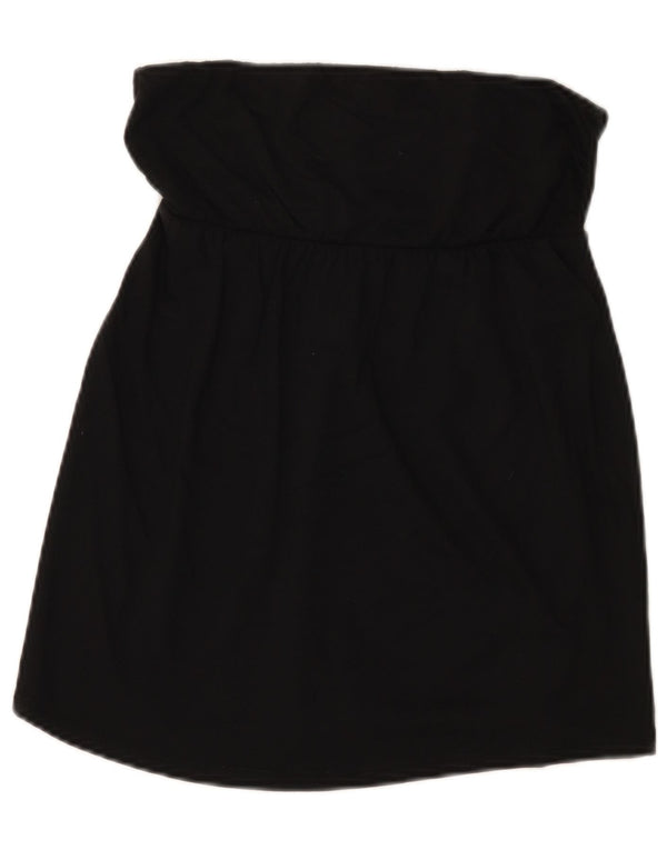 Benetton Top Corto Sin Tirantes Mujer UK 8 Small Negro