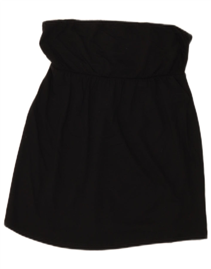 Benetton Top Corto Sin Tirantes Mujer UK 8 Small Negro
