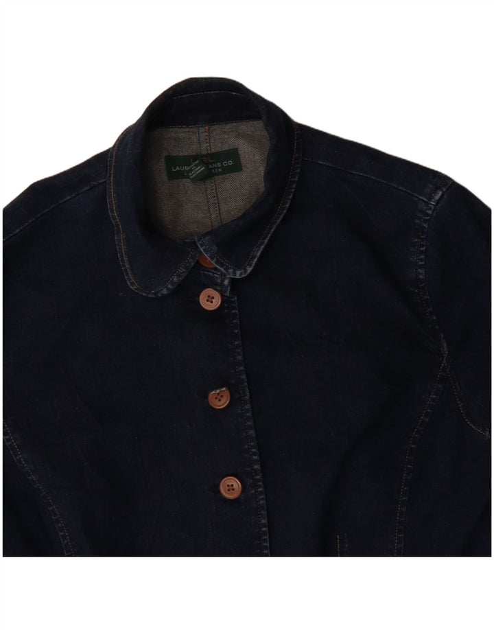 Ralph Lauren Chaqueta vaquera para mujer US 14 XL Algodón azul marino