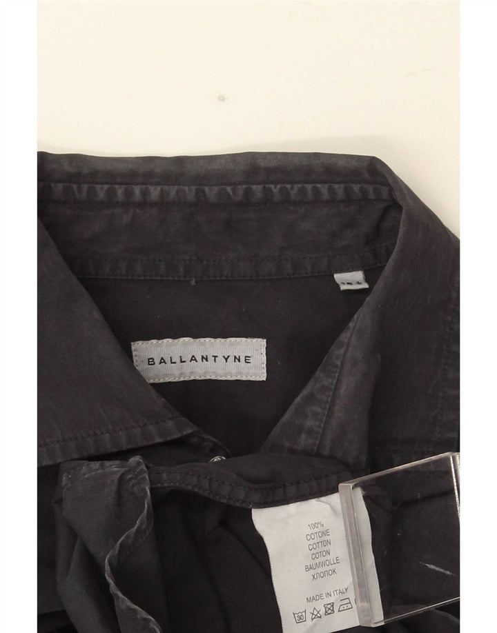 Ballantyne Camisa para hombre Talla 15 1/2 Mediana Azul marino Algodón