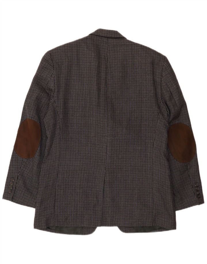 Chaps Chaqueta tipo blazer de 2 botones para hombre UK 38 Gris medio Pata de gallo