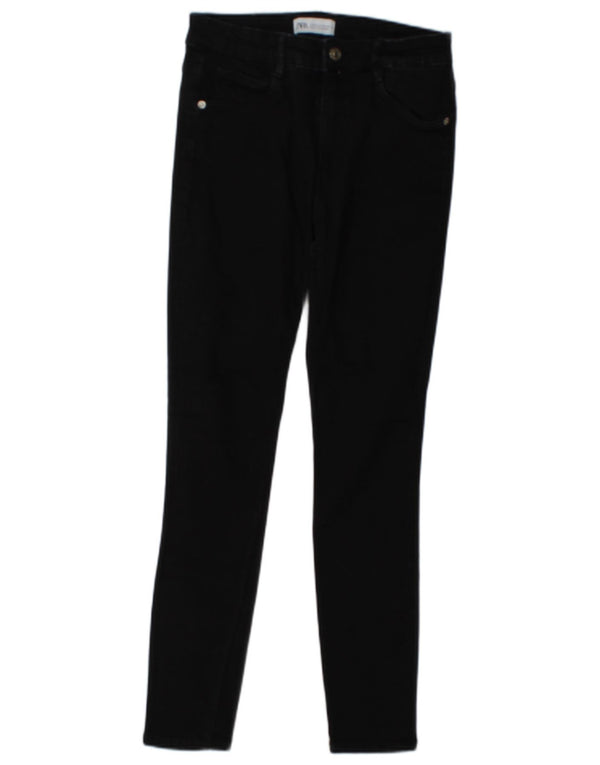 Zara Vaqueros pitillo para mujer EU 38 Small W28 L26 Algodón negro