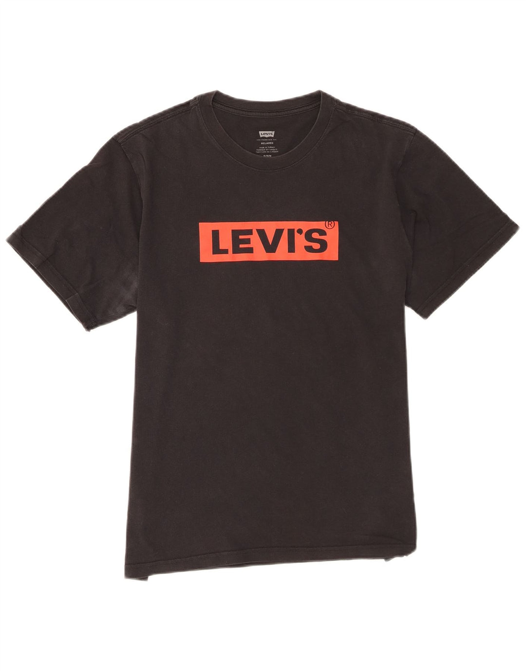 Levi's Camiseta gráfica de ajuste relajado para hombre Top mediano de algodón negro