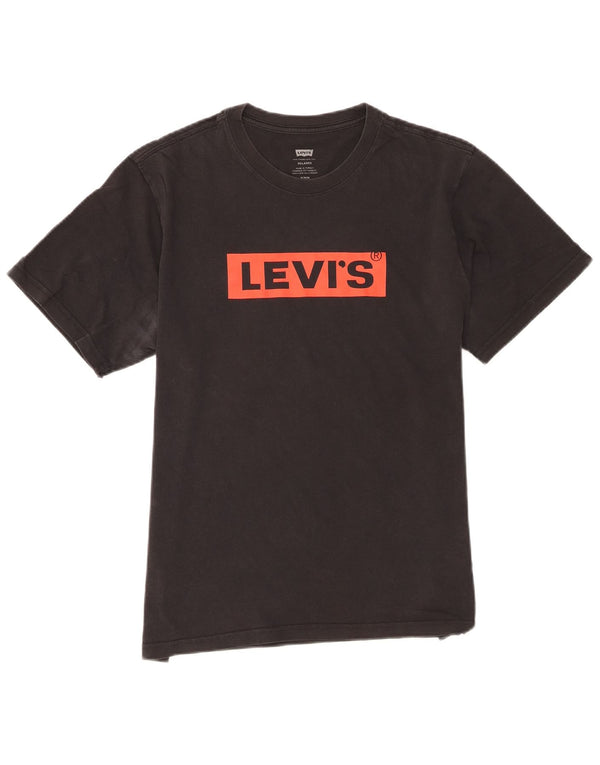 Levi's Camiseta gráfica de ajuste relajado para hombre Top mediano de algodón negro