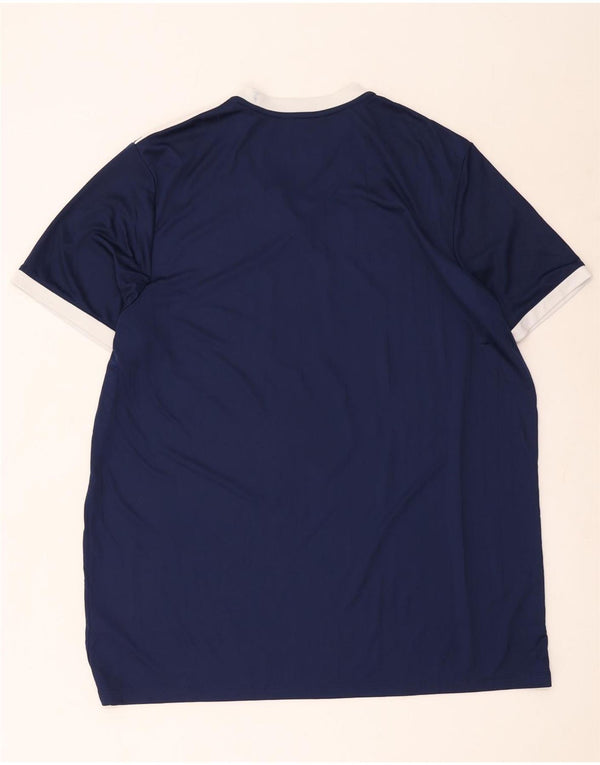 Adidas Mens Climalite Camiseta Top 2XL Azul Marino Colorblock Poliéster