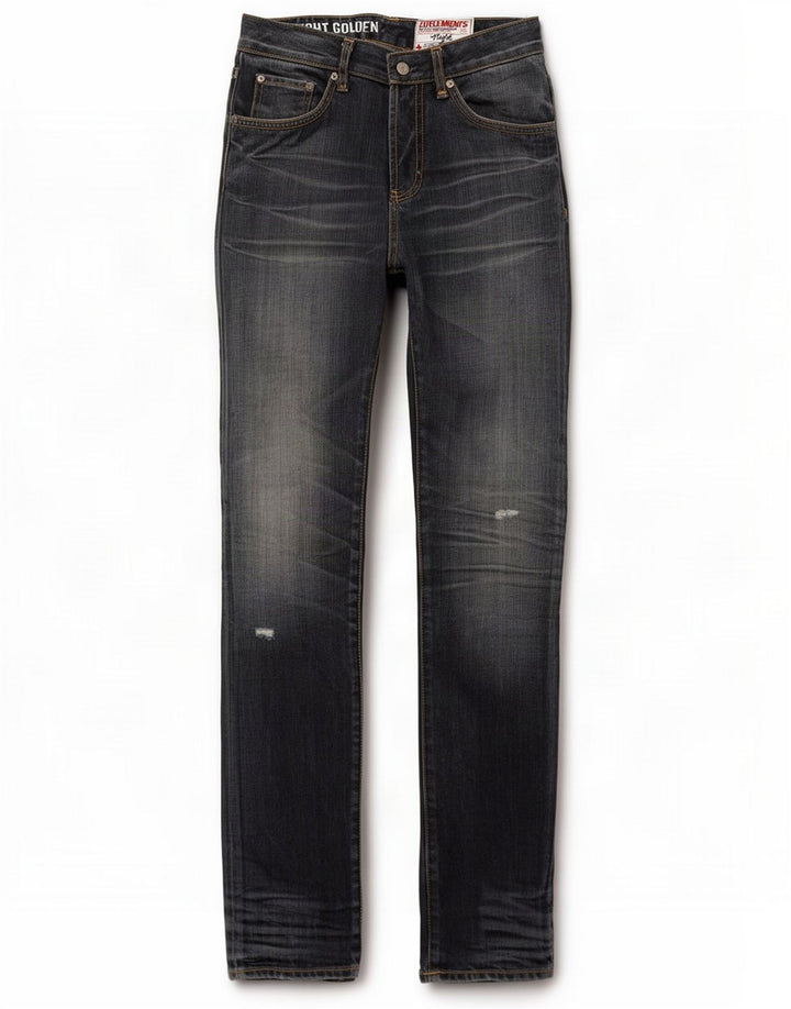 Zu Elements Jeans ajustados desgastados para hombre W28 L34 Algodón azul marino