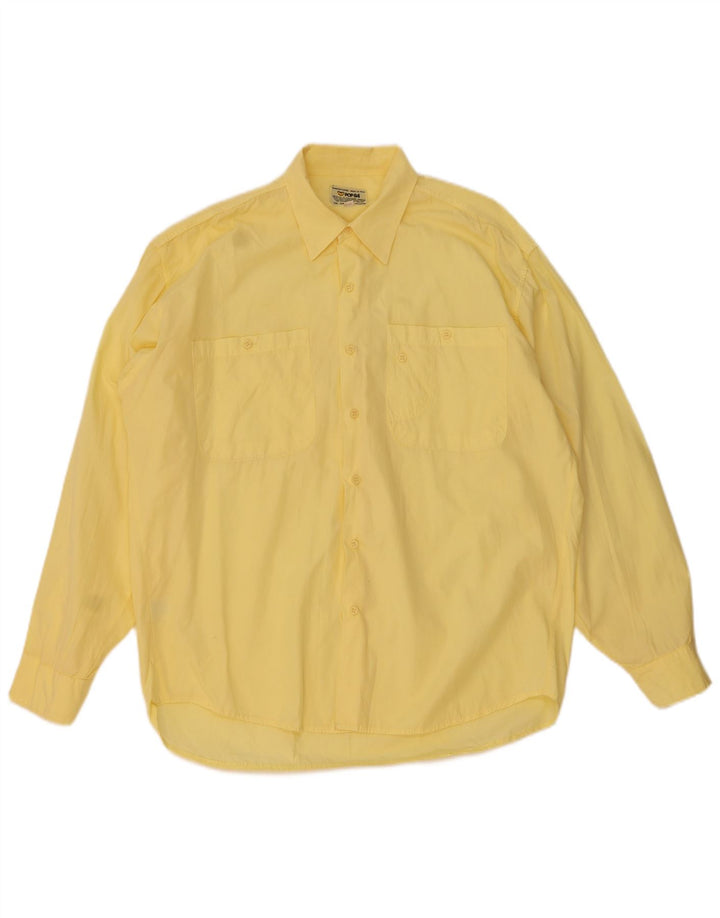 POP 84 Camisa Hombre Grande Amarillo Algodón