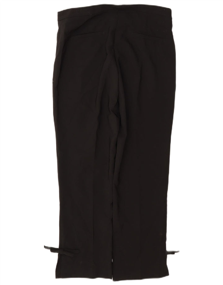 Zara Mujer Pantalón Casual Recto Grande W30 L27 Poliéster Negro