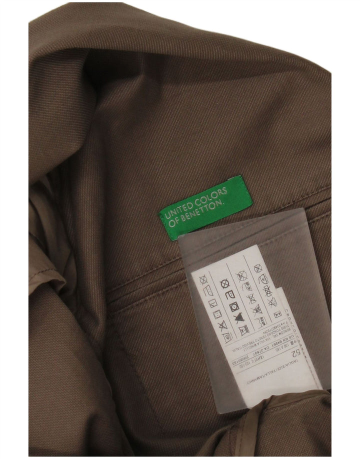 Benetton Chaqueta Americana De 2 Botones IT 52 XL Algodón Beige