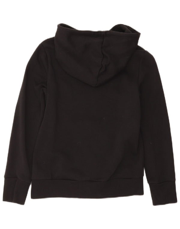 Adidas Sudadera con capucha gráfica para mujer UK 8/10 Small Black Cotton