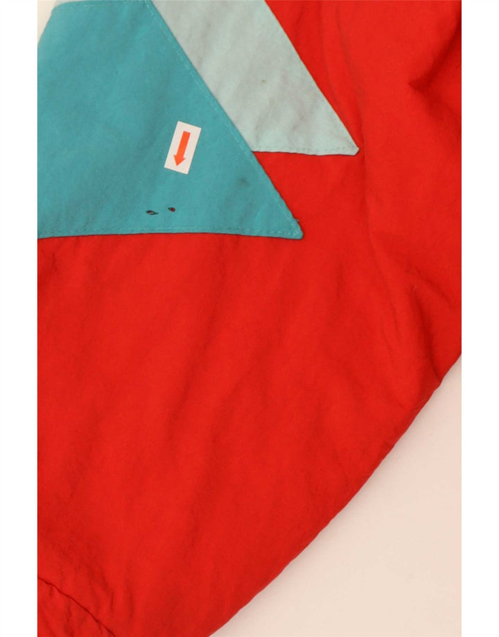Vintage mujer chaqueta de esquí Reino Unido 20 2XL rojo colorblock
