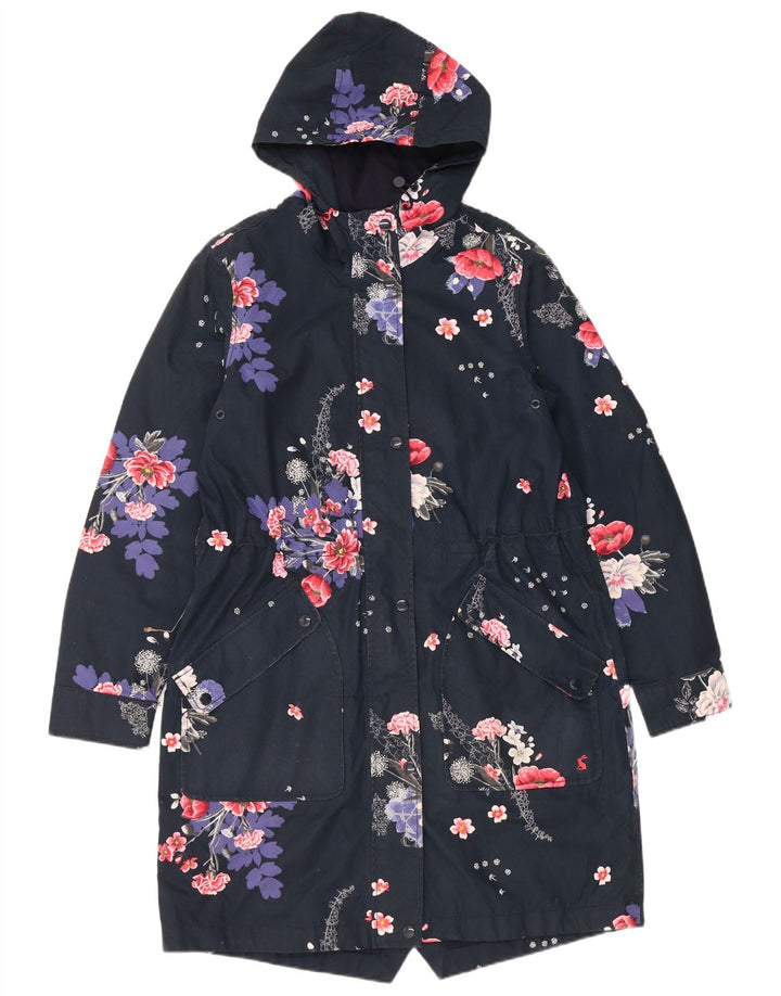 Chubasquero con capucha para mujer Joules UK 40 Mediano Azul marino Poliéster floral