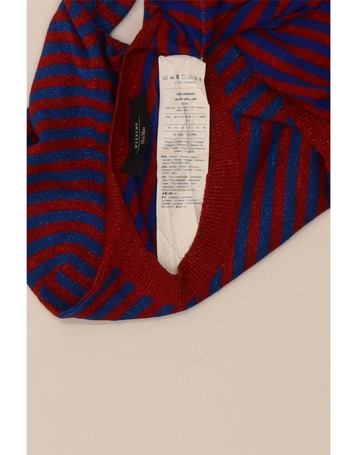 Max Mara - Jersey de fin de semana para mujer, talla 12, color azul medio a rayas