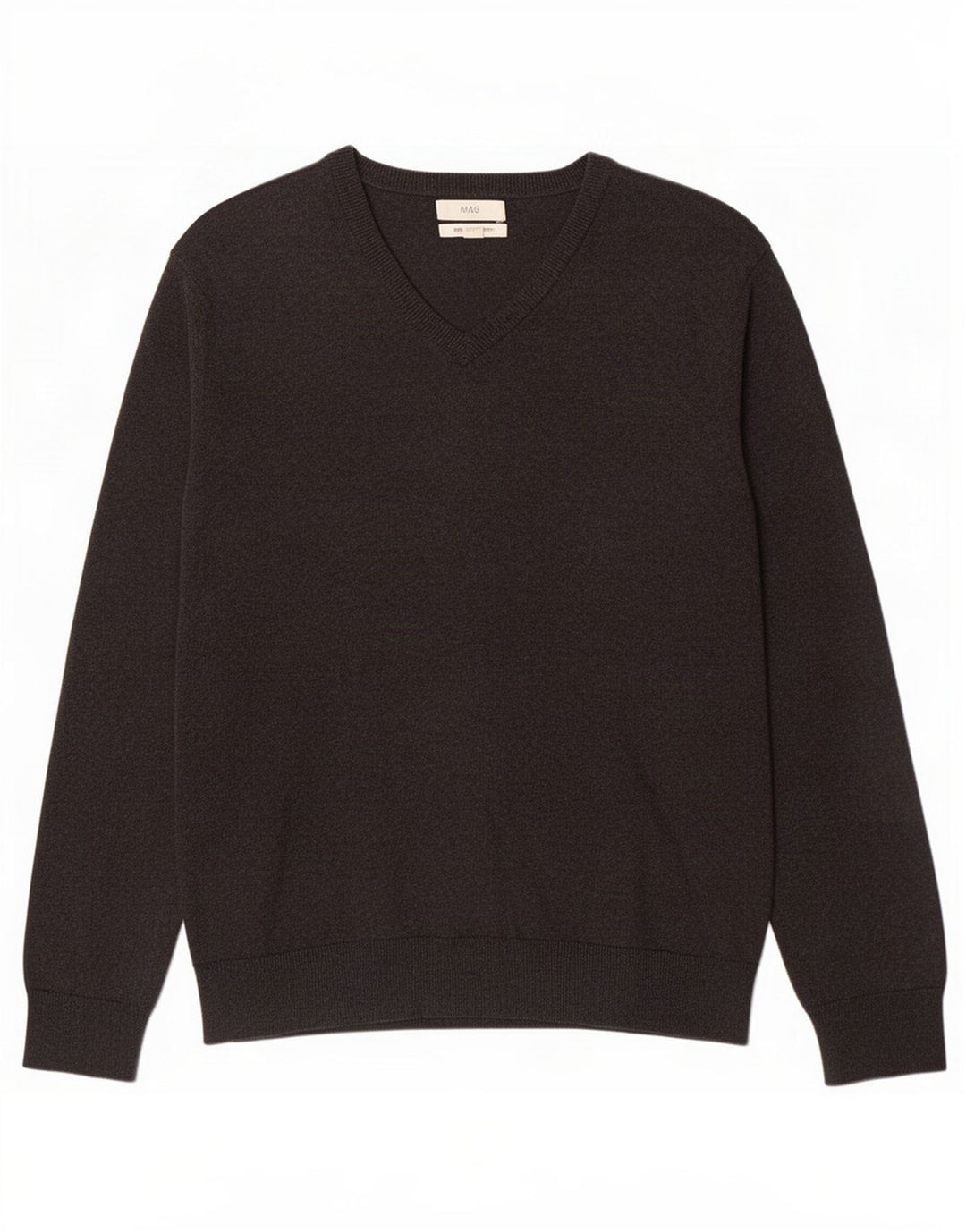 Marks & Spencer Jersey con cuello en V para hombre XL Algodón gris