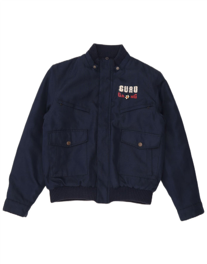 Guru Chaqueta bomber gráfica para mujer UK 46 Grande Azul marino
