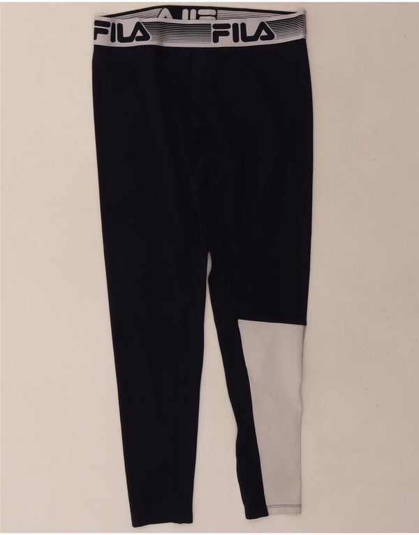 Fila Leggings gráficos para mujer UK 44 Mediano Azul marino Colorblock Poliéster