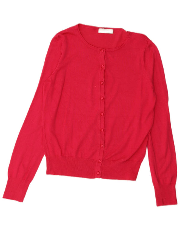Marks & Spencer Suéter tipo cárdigan para mujer UK 8 Small Viscosa rosa