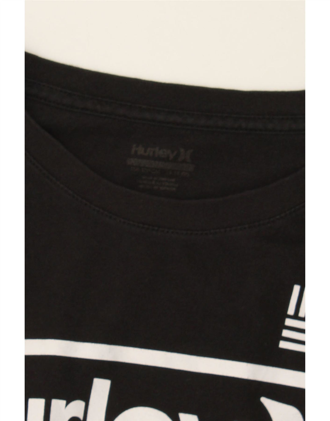 HURLEY Boys Graphic Top Long Sleeve 15-16 Years Black Vintage Hurley and Second-Hand Hurley from Messina Hembry 