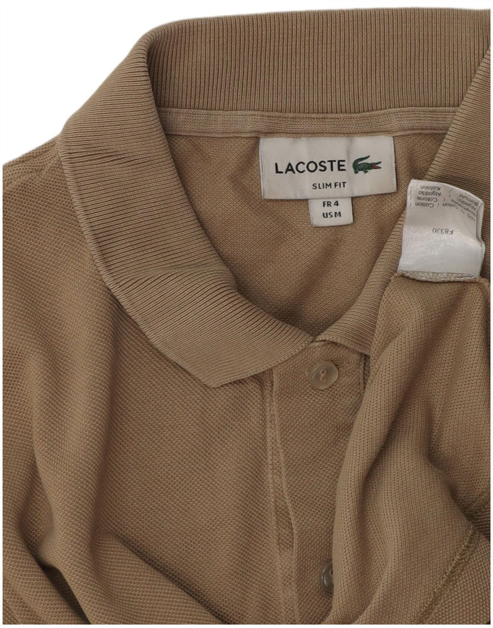 Lacoste Polo Slim Fit para hombre talla 4 algodón marrón medio