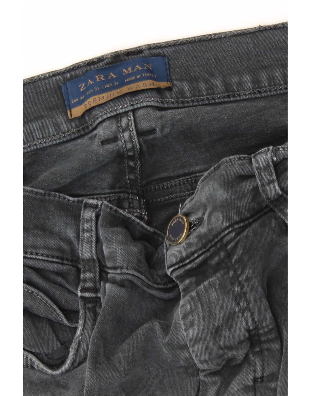 Zara Vaqueros pitillo para hombre EU 40 Medium W31 L31 Gris
