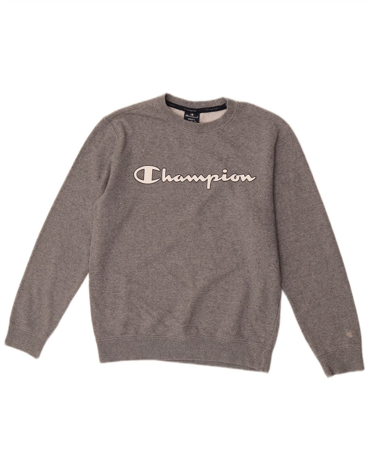 Champion Sudadera de gran tamaño con gráfico para mujer UK 10 Small Grey