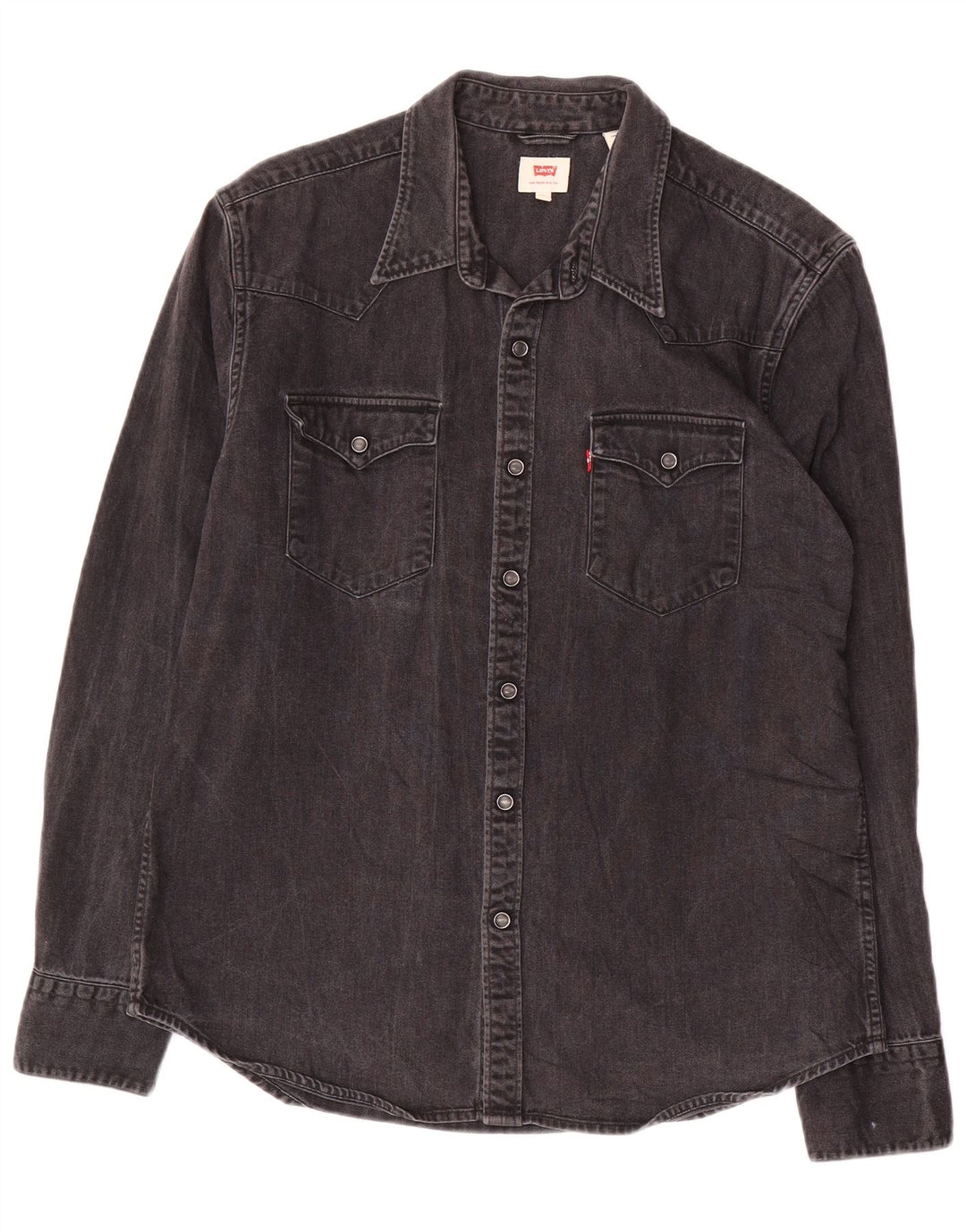 LEVI'S Camisa vaquera para hombre Algodón gris grande