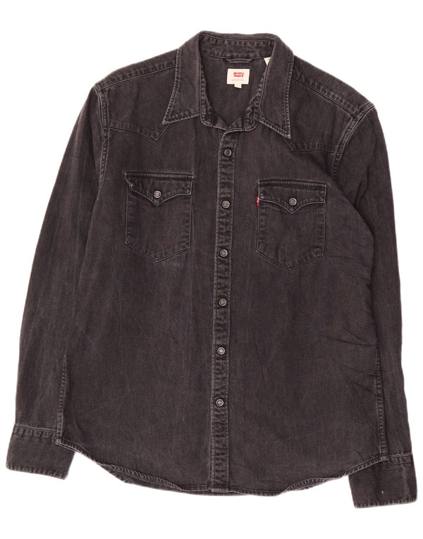 LEVI'S Camisa vaquera para hombre Algodón gris grande