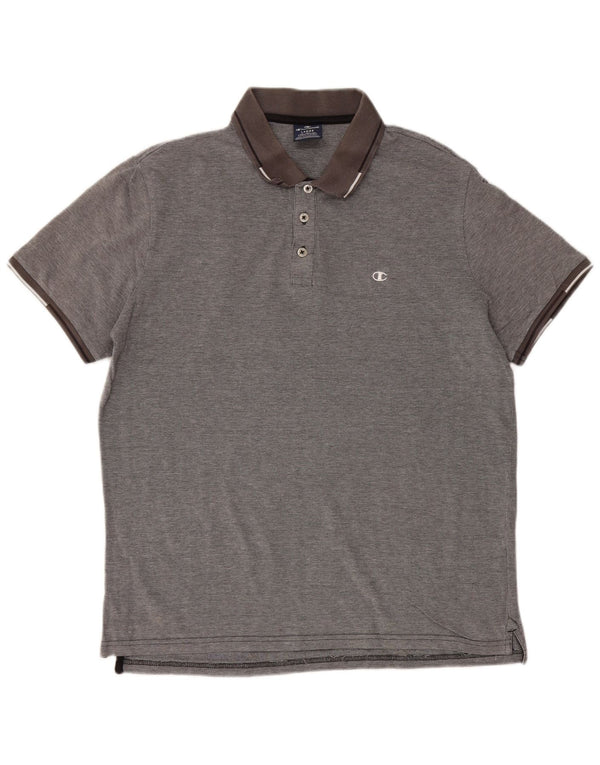 CHAMPION Polo para hombre grande gris