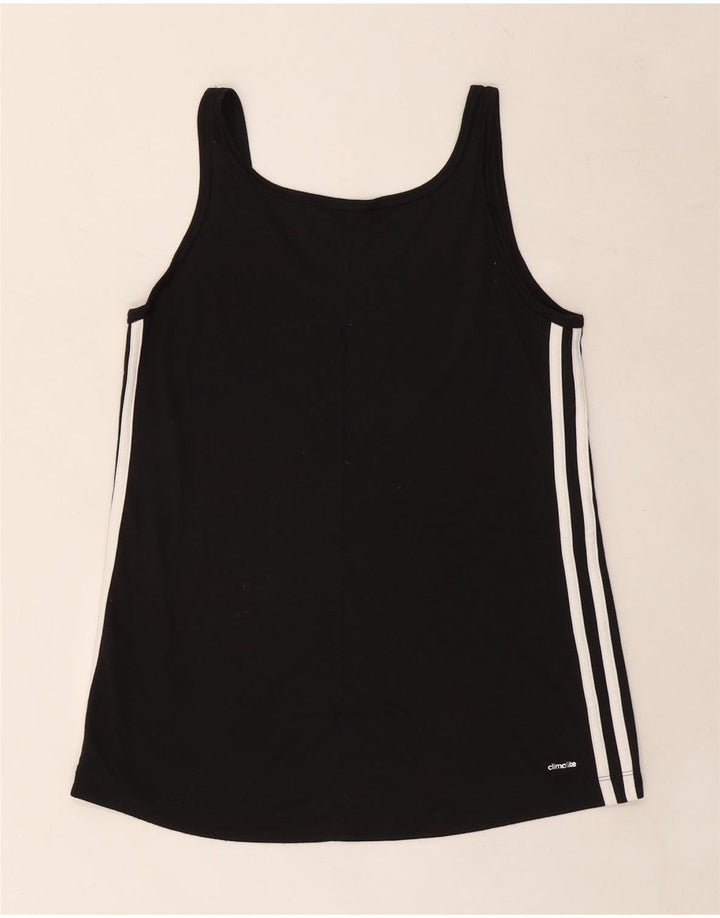 ADIDAS Mujer Climalite Chaleco Top UK 8/10 Pequeño Negro