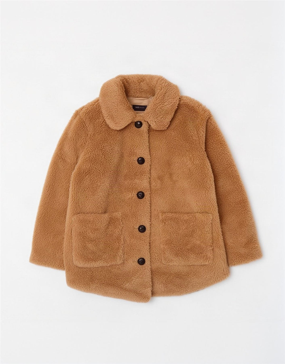 Marks & Spencer Abrigo con osito de peluche para mujer UK 40 Poliéster beige medio