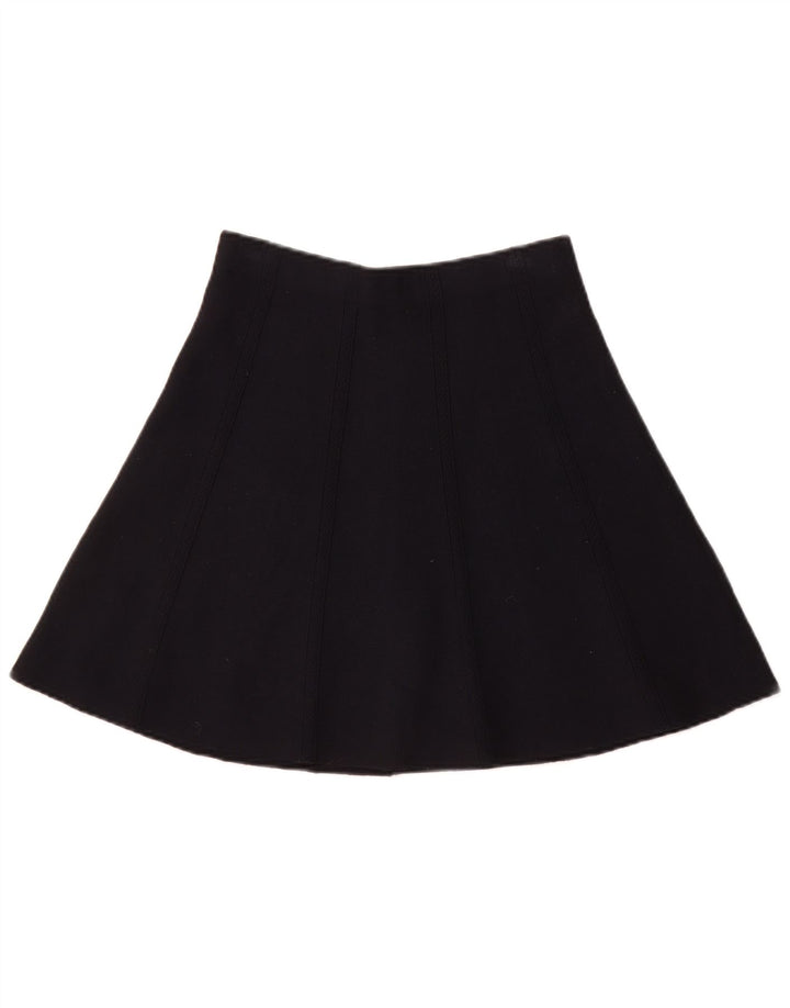 Zara Mujer Falda Acampanada De Punto UK 6 Small W26 Azul Marino