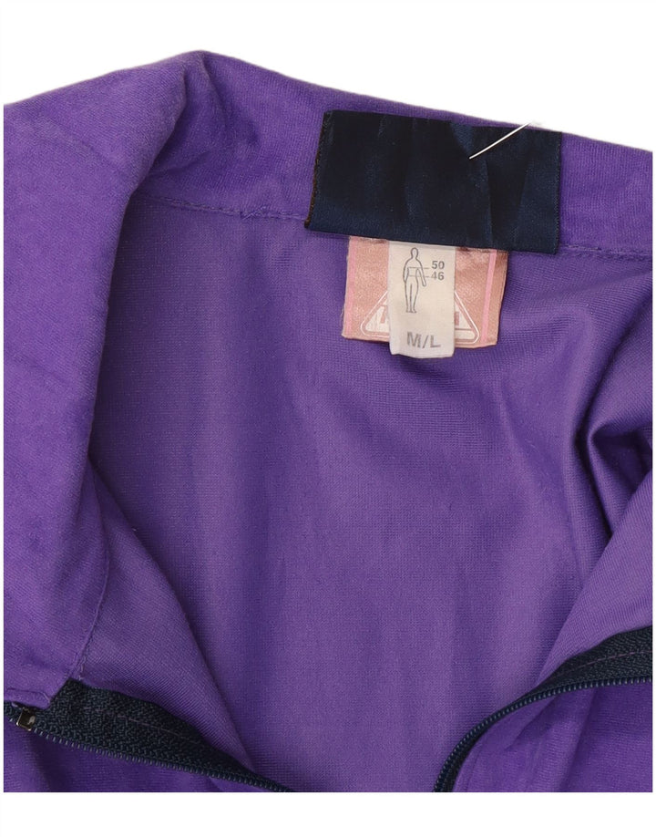 VERTICAL Chaqueta superior de chándal de terciopelo para hombre Bloque de color morado medio