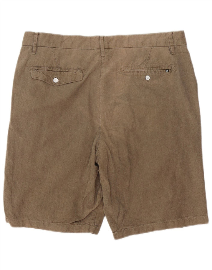 HURLEY Pantalones cortos chinos para hombre W34 Algodón beige grande