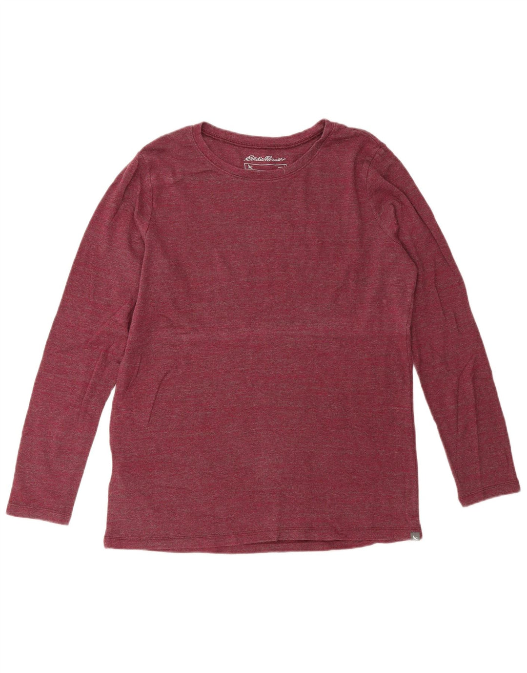 Eddie Bauer Top para mujer de manga larga UK 44 Grande Algodón burdeos